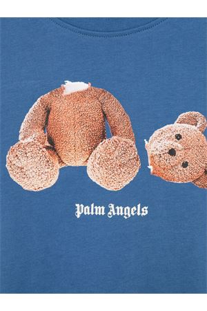 t-shirt in cotne blu PALM ANGELS KIDS | PBAA003S26JER001060